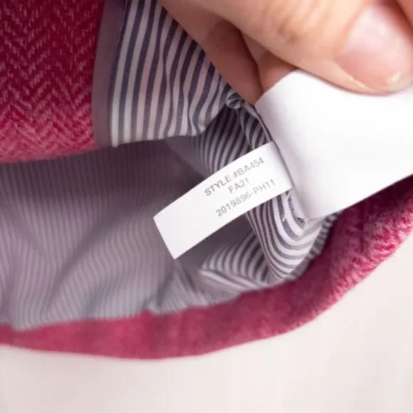 J. Crew Bristol Blazer in Pink English Wool Herringbone Size 4 - Picture 9 of 12